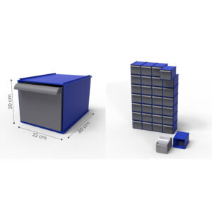 GAVETERO MODULAR CERRADO GC05 - F 30cm x An 22cm x Al 20cm